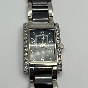 Silver black watch